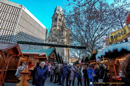 Christmas market stalls